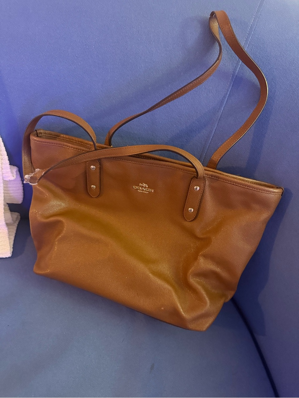 Coach Tan Leather Work Tote